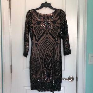 BRAND NEW!  Tags on!  Black sequins cocktail dress